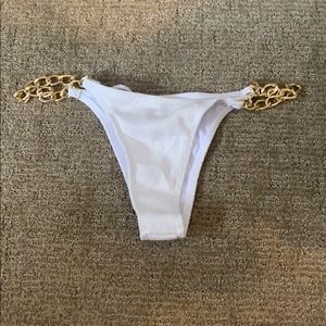 White Chain Bikini Bottoms NEVER WORN
